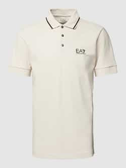 Emporio Armani EA7 Rainy Day Polo Shirt met Logo Beige Heren