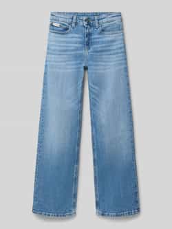 Calvin Klein Wijde jeans HR WIDE LEG AUTHENTIC BLUE DENIM voor kinderen tot 16 jaar met wijde pijpen