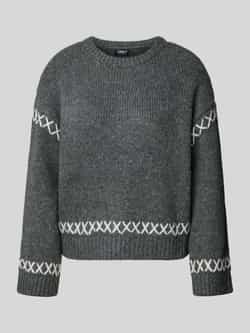 Only Comfort fit gebreide pullover met contrastdetails model 'AMANDA LIFE'