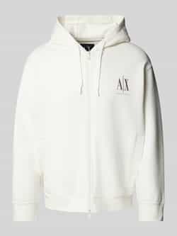 Armani Exchange Ritssluiting Hoodie Casual Praktisch Zacht Stof White Heren