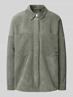 Only Relaxed fit corduroy blouse met borstzakken model 'JANINE-RAI'