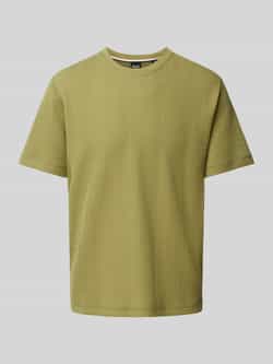 Boss T-shirt met geribde ronde hals