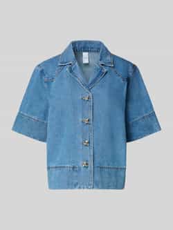 YAS Boxy fit jeansblouse met reverskraag model 'CECI'
