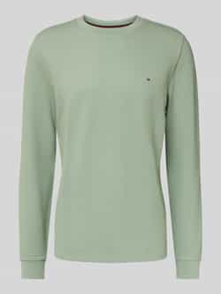 Christian Berg Men Shirt met lange mouwen structuurmotief en ronde hals