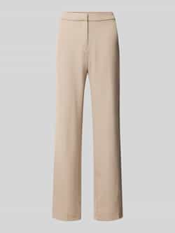 Review High waist stoffen broek met knoop haakjes- en ritssluiting
