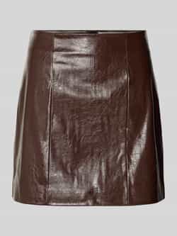 HUGO Regular fit minirok in leerlook