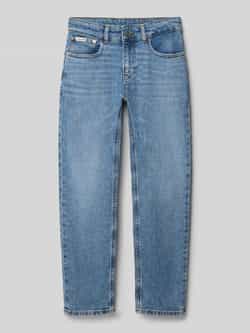 Calvin Klein Jeans Straight fit jeans met labeldetail