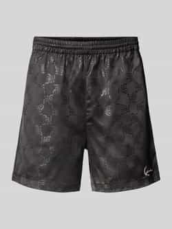 Karl Kani Relaxed fit korte broek met all-over logoprint model 'Signature'
