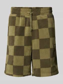 Hugo Blue Korte regular fit broek met tunnelkoord model 'Nustine'