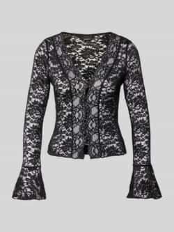 Gina Tricot Damesshirt met lange mouwen en gahaakt kant