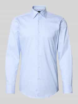 Boss Slim fit zakelijk overhemd van katoenmix model 'HANK'