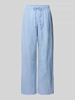 NEO NOIR Straight fit linnen broek met steekzakken model 'Sonar'