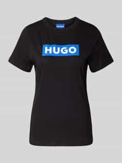 Hugo Blue T-shirt met labelprint