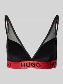 HUGO underwear Triangel-bh van stretch-velours en mesh