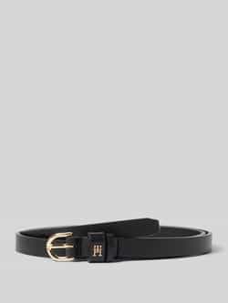Tommy Hilfiger Leren riem ESSENTIAL EFFORTLESS 1.5 Ovale eenvoudig pin sluiting logo-embleem