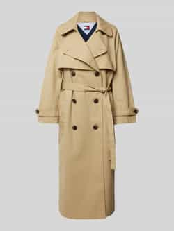 Tommy Jeans Camel Trenchcoat voor dames Brown Dames