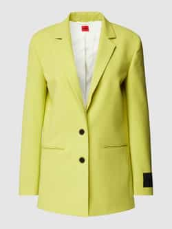 Hugo Boss Stretch Blazer voor dames met reverskraag en knoopsluiting Green Dames