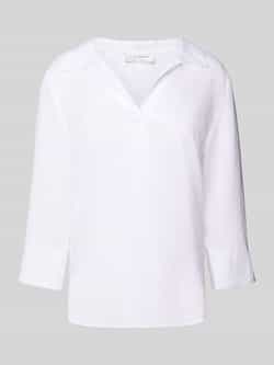 Eterna Regular fit blouse van een mix van lyocell en linnen met 3 4-mouwen