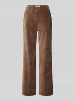 BRAX Wide leg corduroy broek met elastische band model 'Style.Maine'