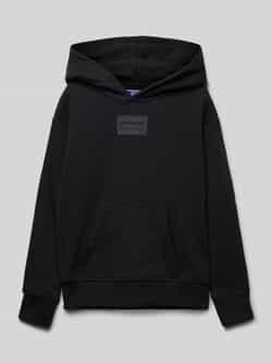 JACK & JONES JUNIOR hoodie JJHAKKAI met printopdruk zwart