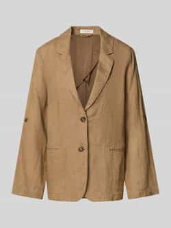 Christian Berg Woman Linnen blazer met paspelzakken