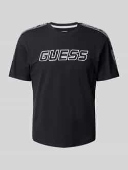 Guess Arlo Katoenen T-shirt Regular Fit Jersey Black Heren