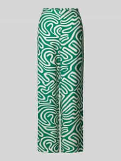Vero Moda Regular fit brede broek met all-over patroon model 'VIGDIS'