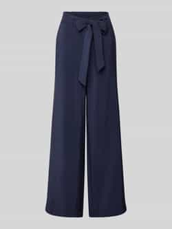 MORE & MORE Stoffen broek van modalmix met strikceintuur
