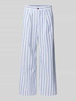 PROHIBITED Wide leg stoffen broek met linnen
