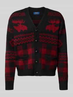 Polo Ralph Lauren Gebreid jack met V-hals en knoopsluiting