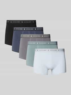 Jack & jones Boxershort met elastische band met label in een set van 5 stuks model 'WYATT'
