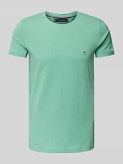 Tommy Hilfiger Slim fit T-shirt met logostitching
