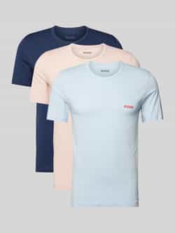 HUGO Regular fit T-shirt met labelprint in een set van 3 stuks