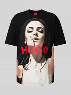 HUGO T-shirt met labelprint model 'DUWEDIE'