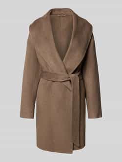 Boss Regular fit lange wollen jas met sjaalkraag model 'CARIBY'