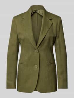 Max Mara Studio Linnen blazer met paspelzakken model 'MICIO'