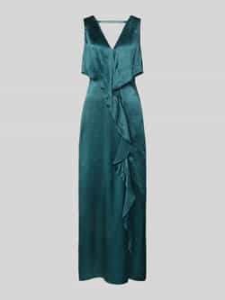 Comma Midi-jurk met V-hals model 'EXPLORE'