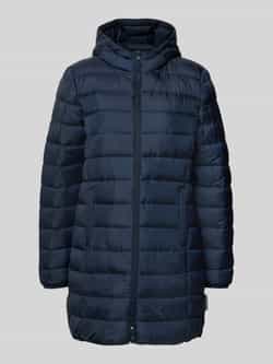 Tom Tailor Denim Regular fit gewatteerde lange jas met capuchon
