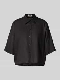 Drykorn Relaxed fit linnen blouse met extra brede schouders