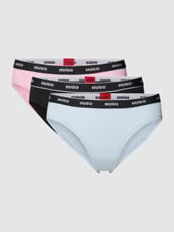 HUGO Slip met elastische band met label in een set van 3 stuks