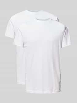 RAGMAN T-shirt met geribde ronde hals