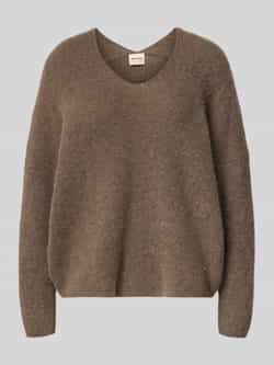 MOS MOSH Gebreide pullover van wolmix model 'THORA'