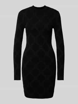 HUGO Mini-jurk van viscosemix met ronde hals model 'Slipsse'