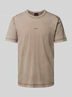 Boss Orange T-shirt met labelprint model 'Tokks'