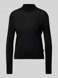 HUGO Gebreide pullover van scheerwol met labeldetail model 'Sedennian'