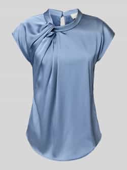 NEO NOIR Blouseshirt van satijn met knoopdetail model 'Fleur Drapy'