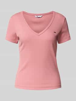 TOMMY JEANS T-shirt TJW SLIM ESSENTIAL RIB V SS