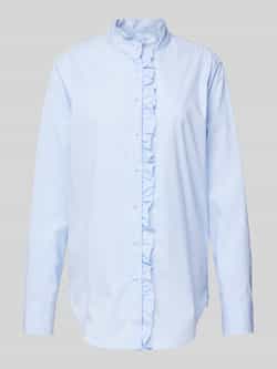 0039 italy Regular fit blouse met ruches model 'MIRA FANCY'