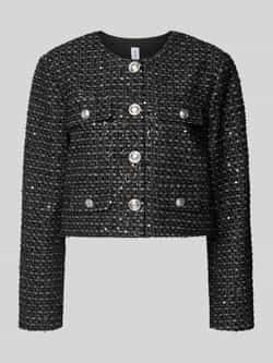 Liu Jo White Korte blazer met viscose en pailletten