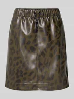 Marc Cain Minirok in leerlook met elastische band